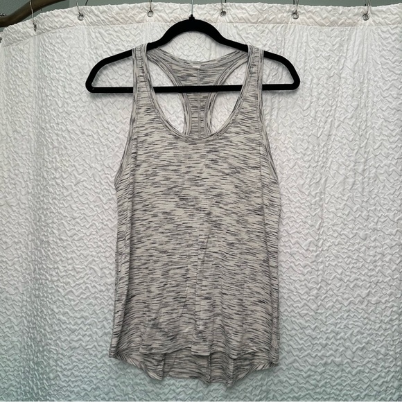 lululemon athletica Tops - Lululemon Athletica Gray and White Sleeveless Tank Top Size M